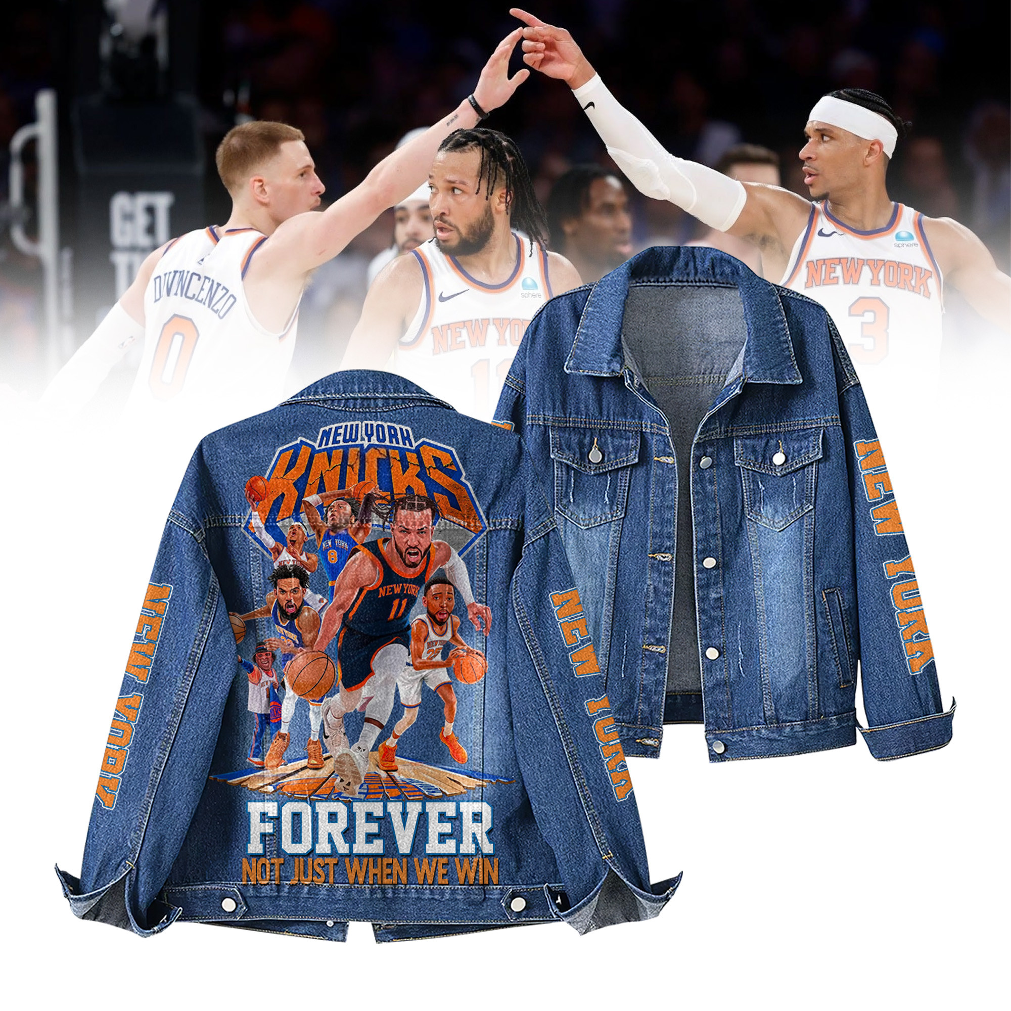 New York Knicks NBA Denim Jacket Gift For Fans
