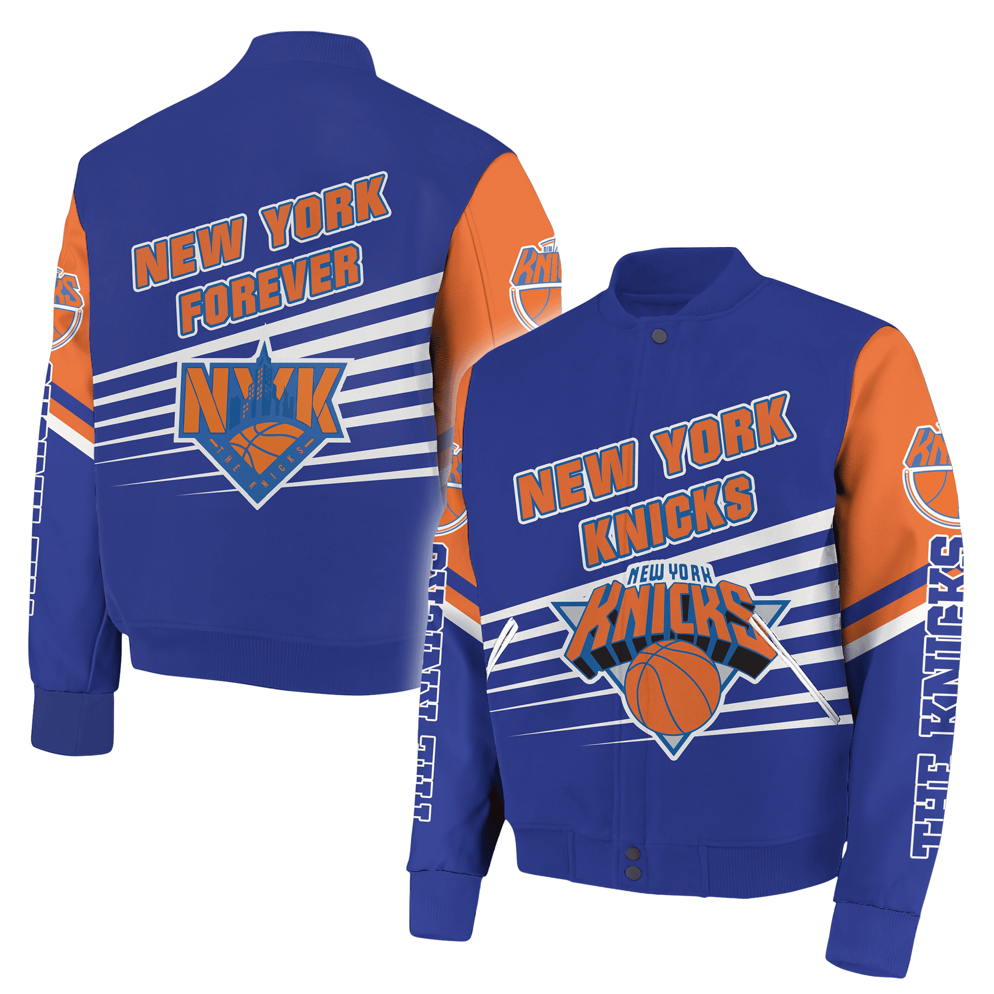 New York Knicks NBA Style Baseball Jacket For Fans