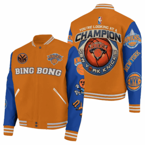 New York Knicks NBA Style Baseball Jacket For Fans