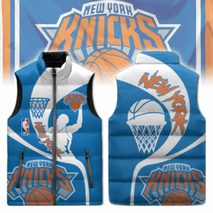 New York Knicks NBA Style Sleeveless Puffer Jacket For Fans