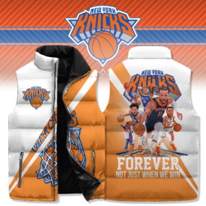 New York Knicks NBA Style Sleeveless Puffer Jacket