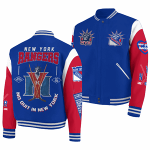 New York Rangers NHL Style Baseball Jacket For Fans