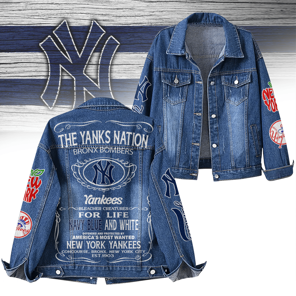 New York Yankees MLB Denim Jacket Gift For Fans