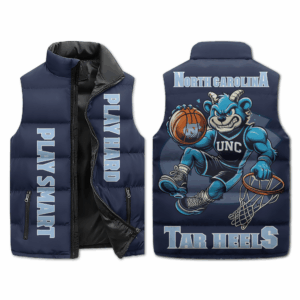 North Carolina Tar Heels NCAA Style Sleeveless Puffer Jacket For Fans