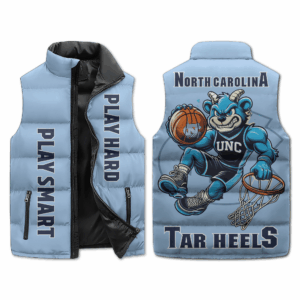 North Carolina Tar Heels NCAA Style Sleeveless Puffer Jacket For Fans