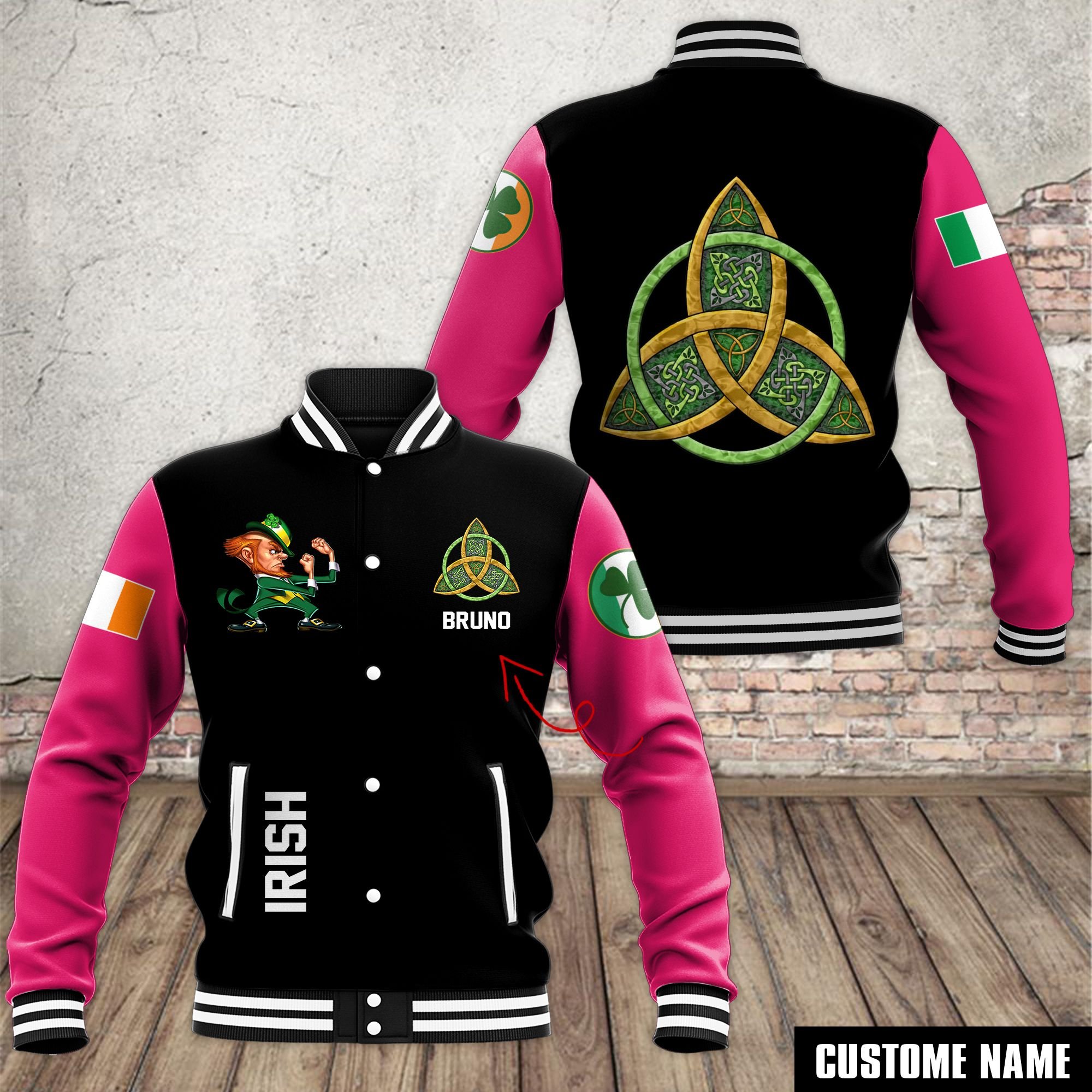 Notre Dame Fighting Irish NCAA Style Baseball Jacket For Fans