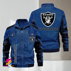 Oakland Raiders NFL Style Denim Jacket For Fans