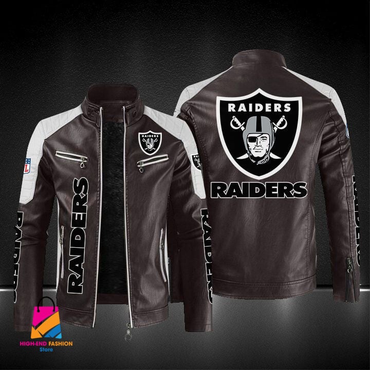 Oakland Raiders NFL Style Leather Jacket For Fans