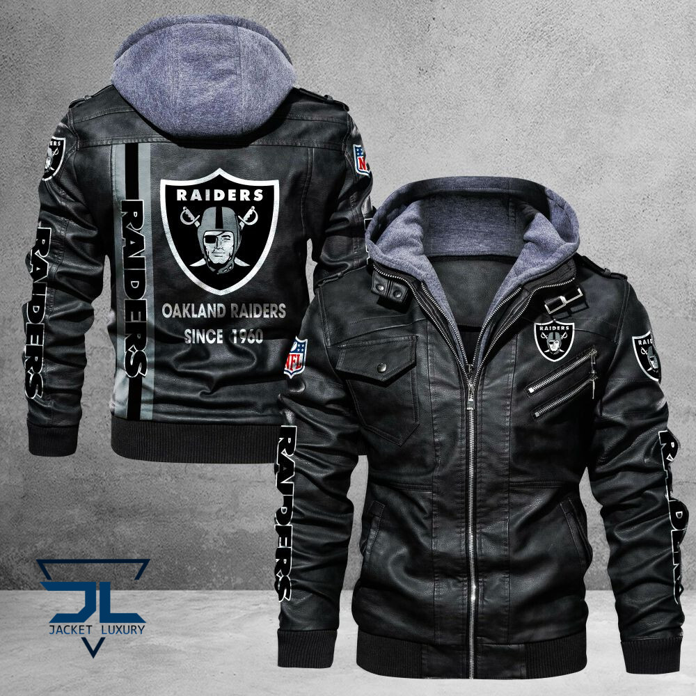 Oakland Raiders NFL Style Leather Jacket For Fans