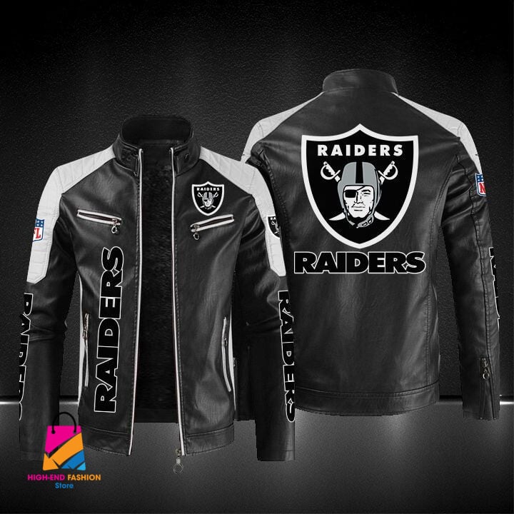 Oakland Raiders NFL Style Leather Jacket For Fans