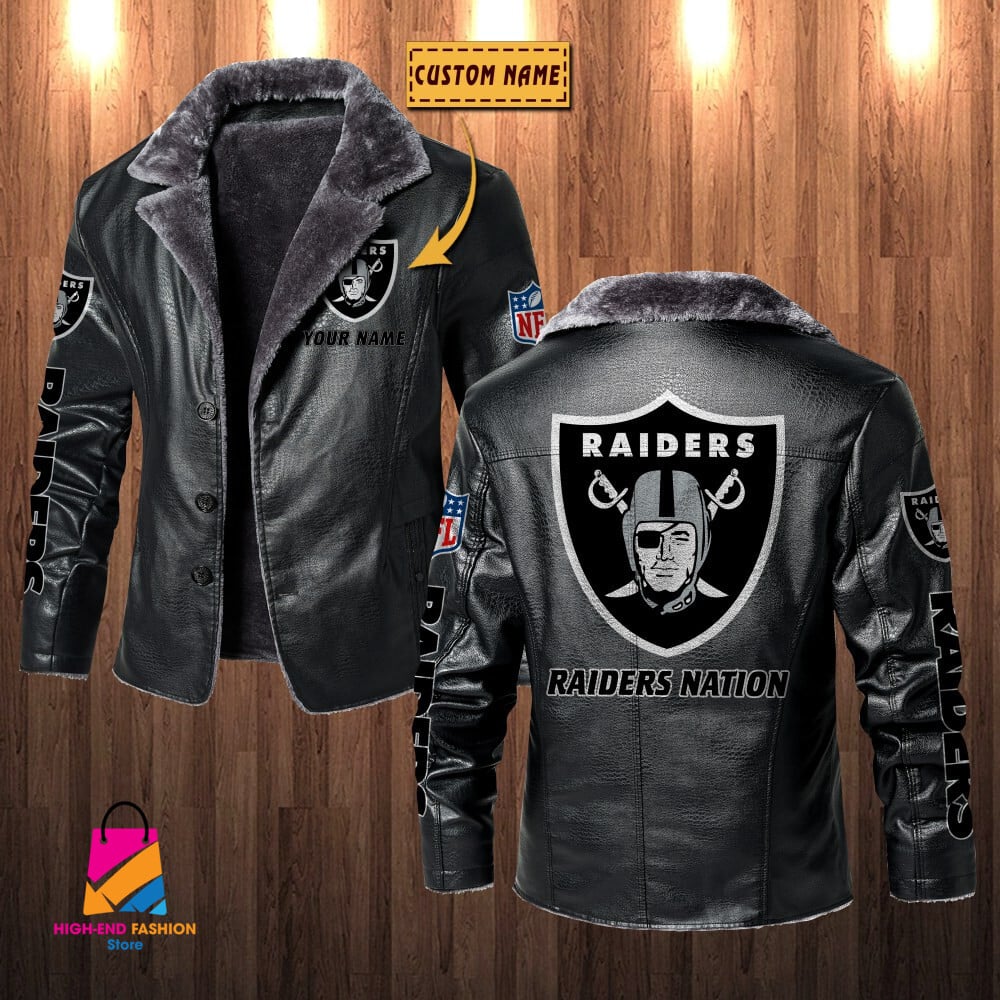 Oakland Raiders NFL Style Leather Jacket For Fans