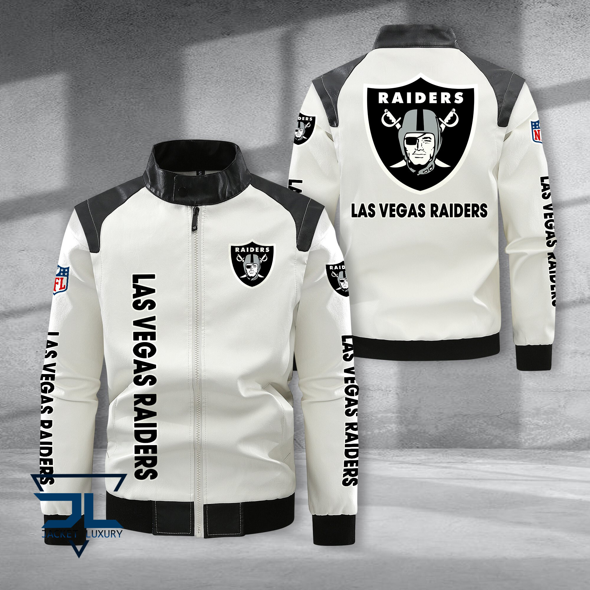 Oakland Raiders NFL Style Leather Jacket For Fans