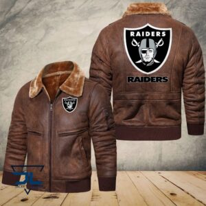 Oakland Raiders NFL Style Leather Jacket For Fans