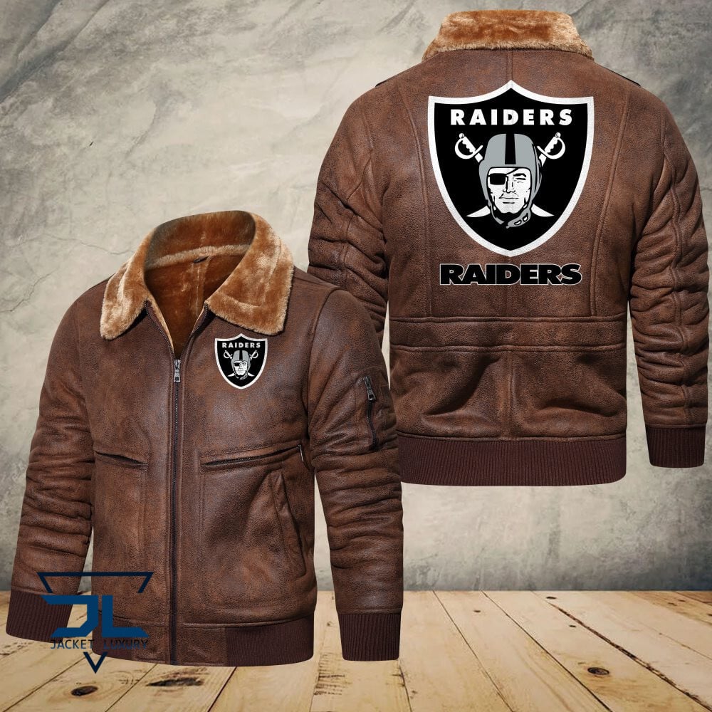 Oakland Raiders NFL Style Leather Jacket For Fans