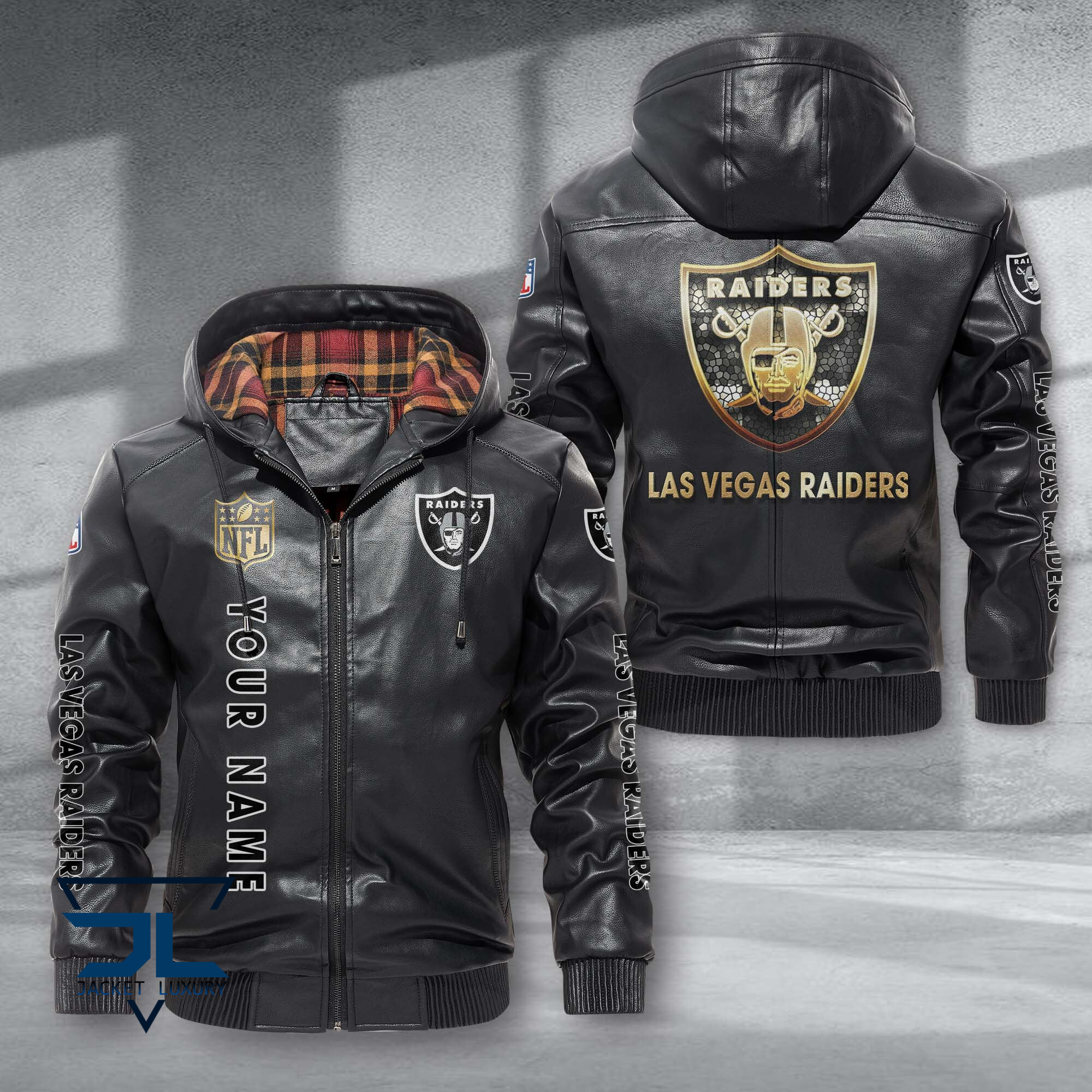 Oakland Raiders NFL Style Leather Jacket For Fans