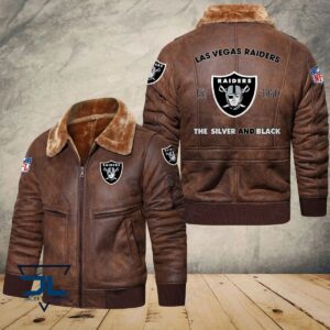Oakland Raiders NFL Style Leather Jacket For Fans