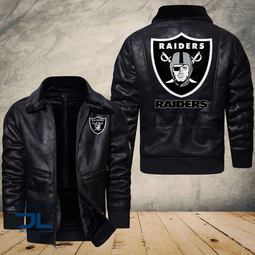 Oakland Raiders NFL Style Leather Jacket For Fans