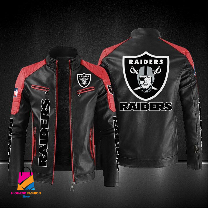 Oakland Raiders NFL Style Leather Jacket For Fans