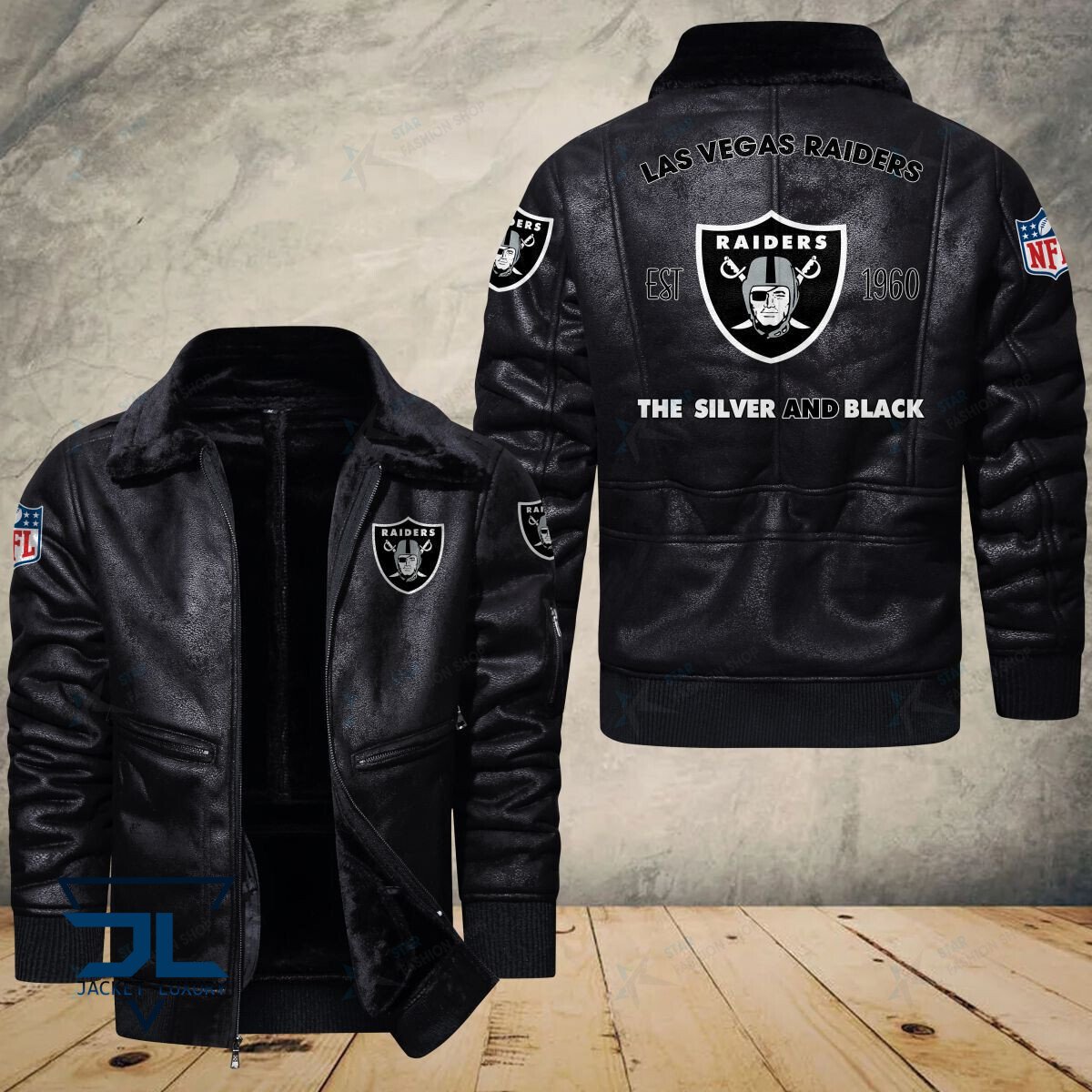 Oakland Raiders NFL Style Leather Jacket For Fans