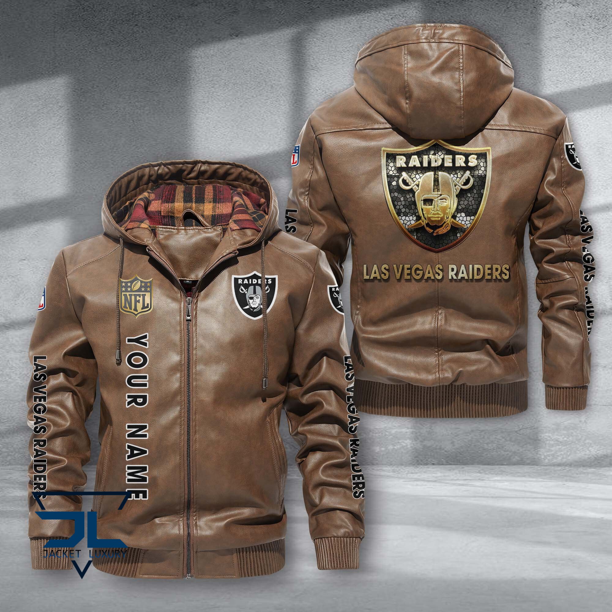 Oakland Raiders NFL Style Leather Jacket For Fans