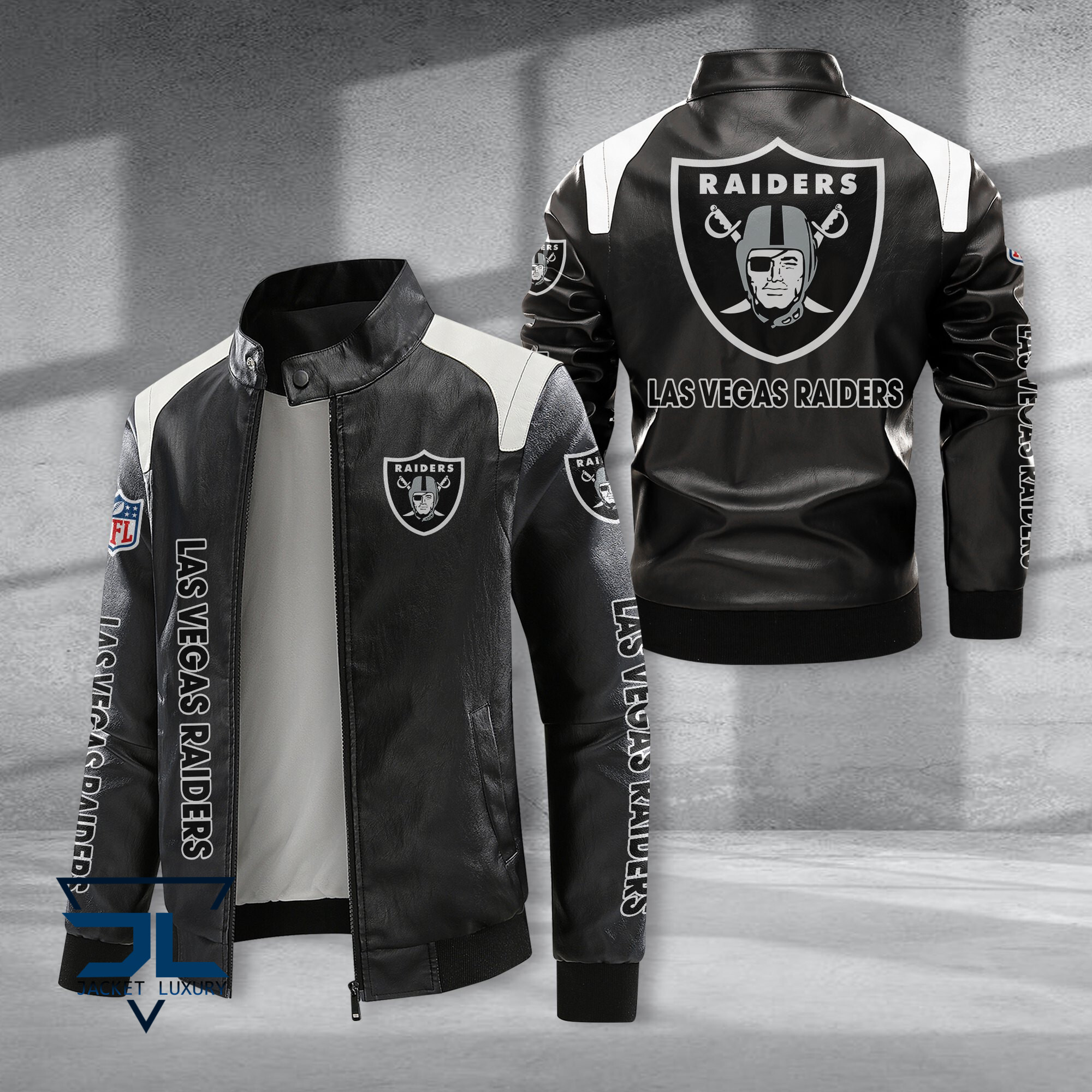 Oakland Raiders NFL Style Leather Jacket For Fans