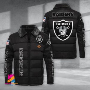 Oakland Raiders NFL Style Puffer Jacket For Fans