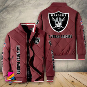 Oakland Raiders NFL Style Puffer Jacket For Fans