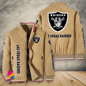 Oakland Raiders NFL Style Puffer Jacket For Fans