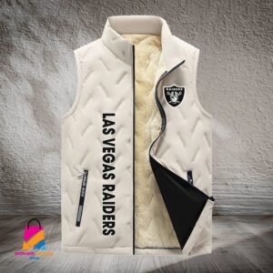 Oakland Raiders NFL Style Sleeveless Puffer Jacket For Fans
