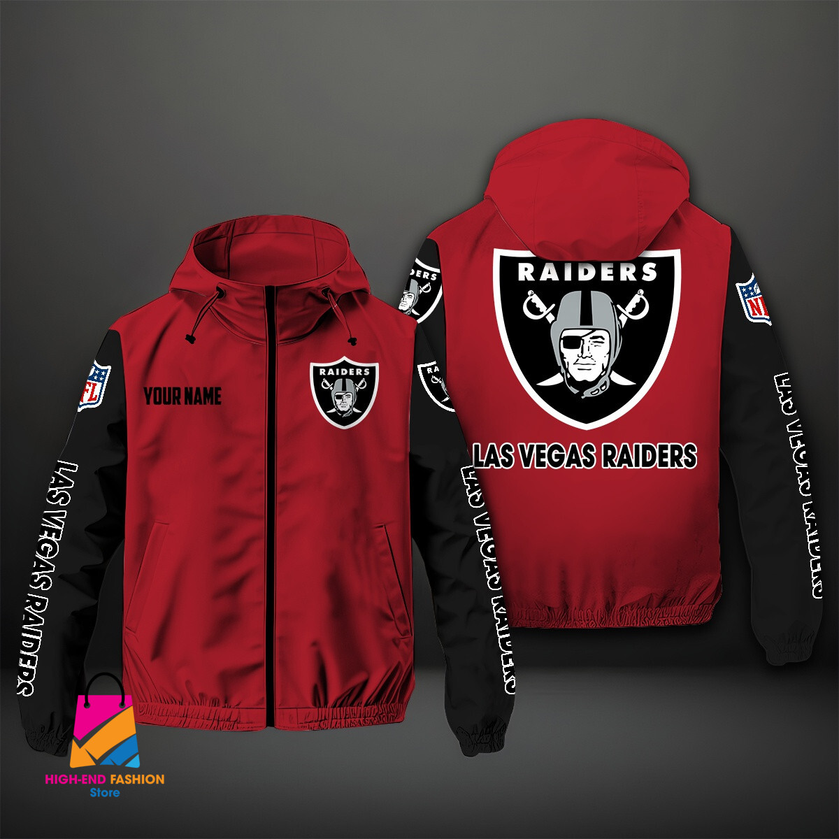 Oakland Raiders NFL Style Windbreaker Jacket For Fans