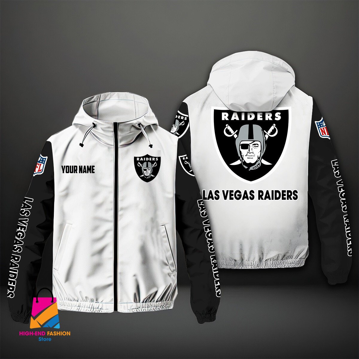 Oakland Raiders NFL Style Windbreaker Jacket For Fans