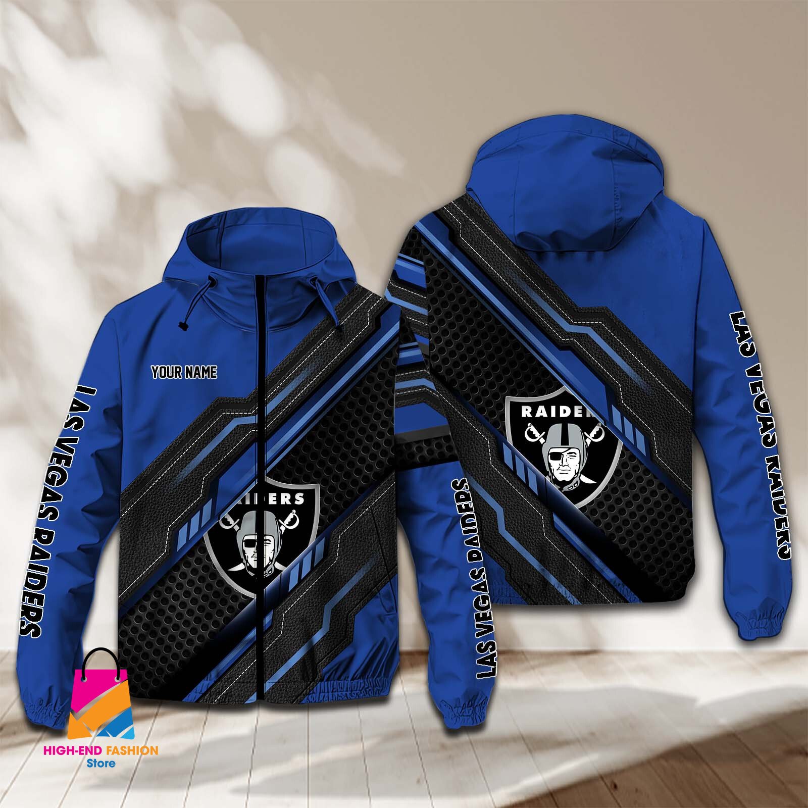 Oakland Raiders NFL Style Windbreaker Jacket For Fans