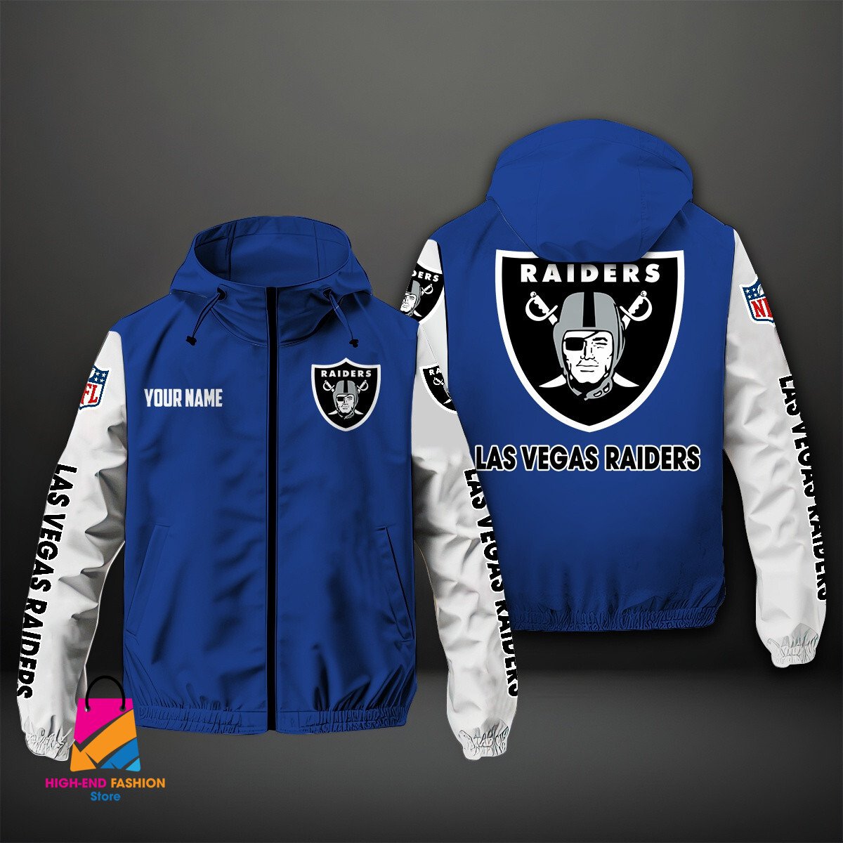 Oakland Raiders NFL Style Windbreaker Jacket For Fans