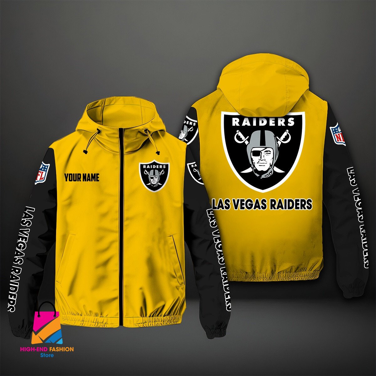 Oakland Raiders NFL Style Windbreaker Jacket For Fans