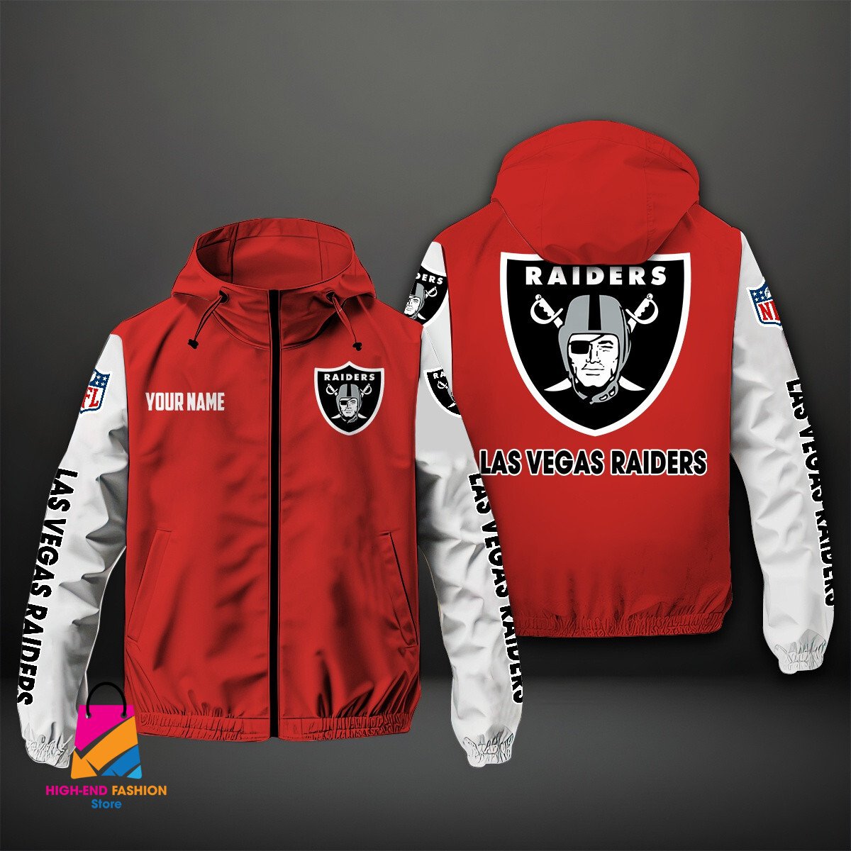 Oakland Raiders NFL Style Windbreaker Jacket For Fans