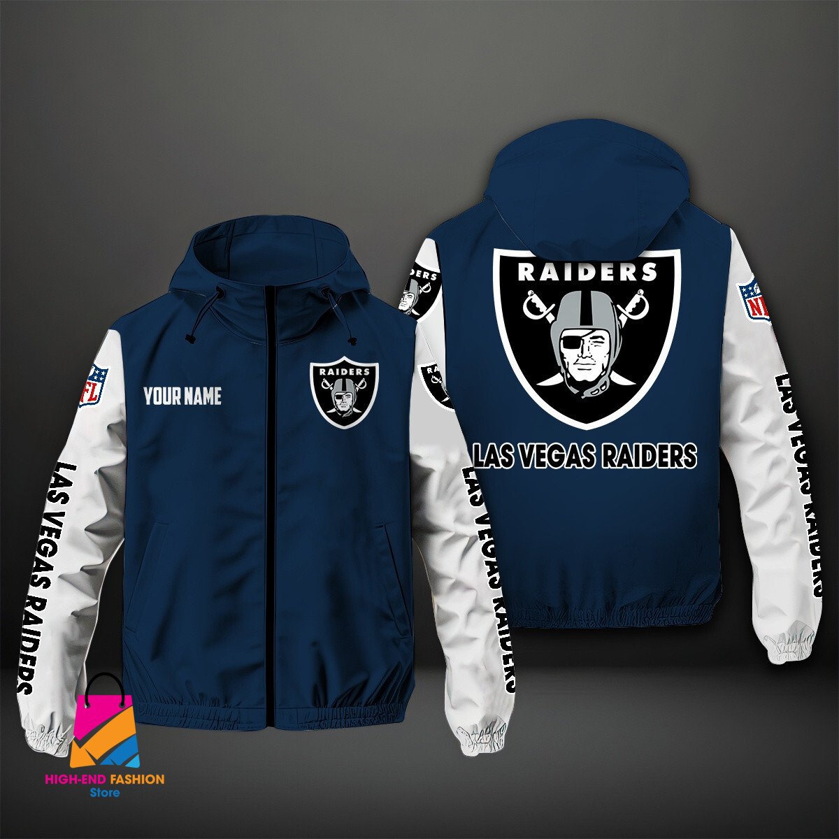 Oakland Raiders NFL Style Windbreaker Jacket For Fans
