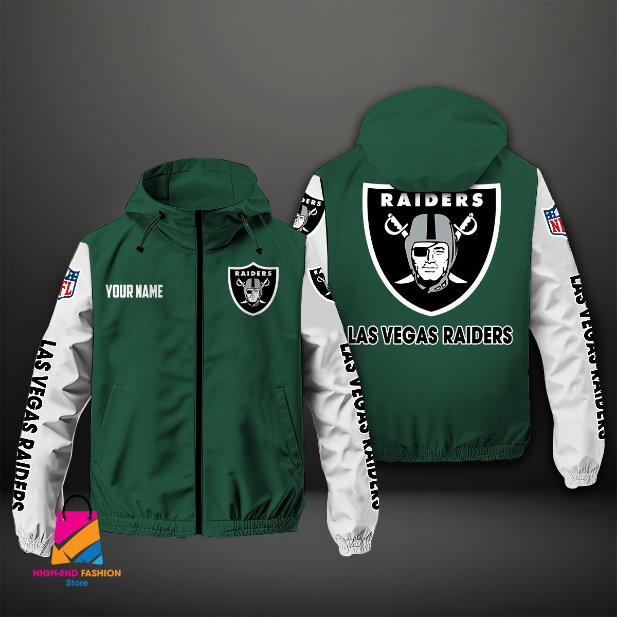 Oakland Raiders NFL Style Windbreaker Jacket For Fans