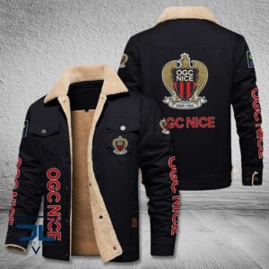 OGC Nice Ligue 1 Style Fleece Thermal Cotton Jacket For Fans