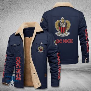 OGC Nice Ligue 1 Style Fleece Thermal Cotton Jacket For Fans