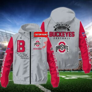 Ohio State Buckeyes NCAA Personalized Style Windbreaker Jacket For Fans