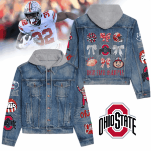 Ohio State Buckeyes NCAA Style Hooded Denim Jacket For Fans