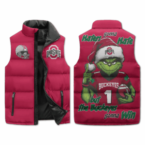 Ohio State Buckeyes NCAA Style Sleeveless Puffer Jacket For Fans