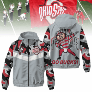 Ohio State Buckeyes NCAA Style Windbreaker Jacket For Fans