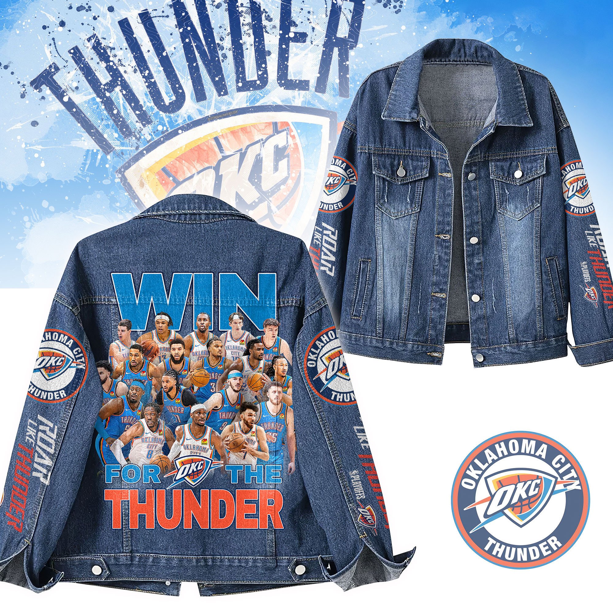 Oklahoma City Thunder NBA Denim Jacket Gift For Fans