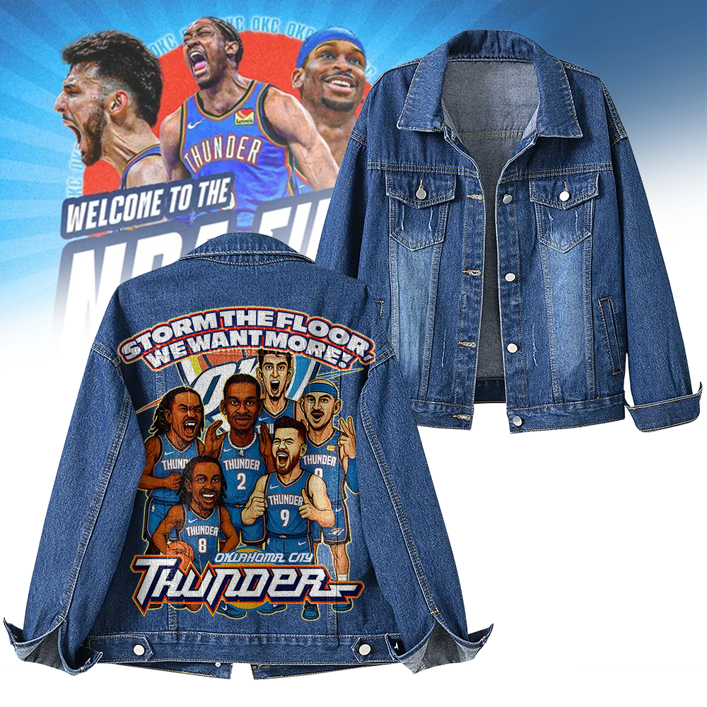 Oklahoma City Thunder NBA Denim Jacket Gift For Fans