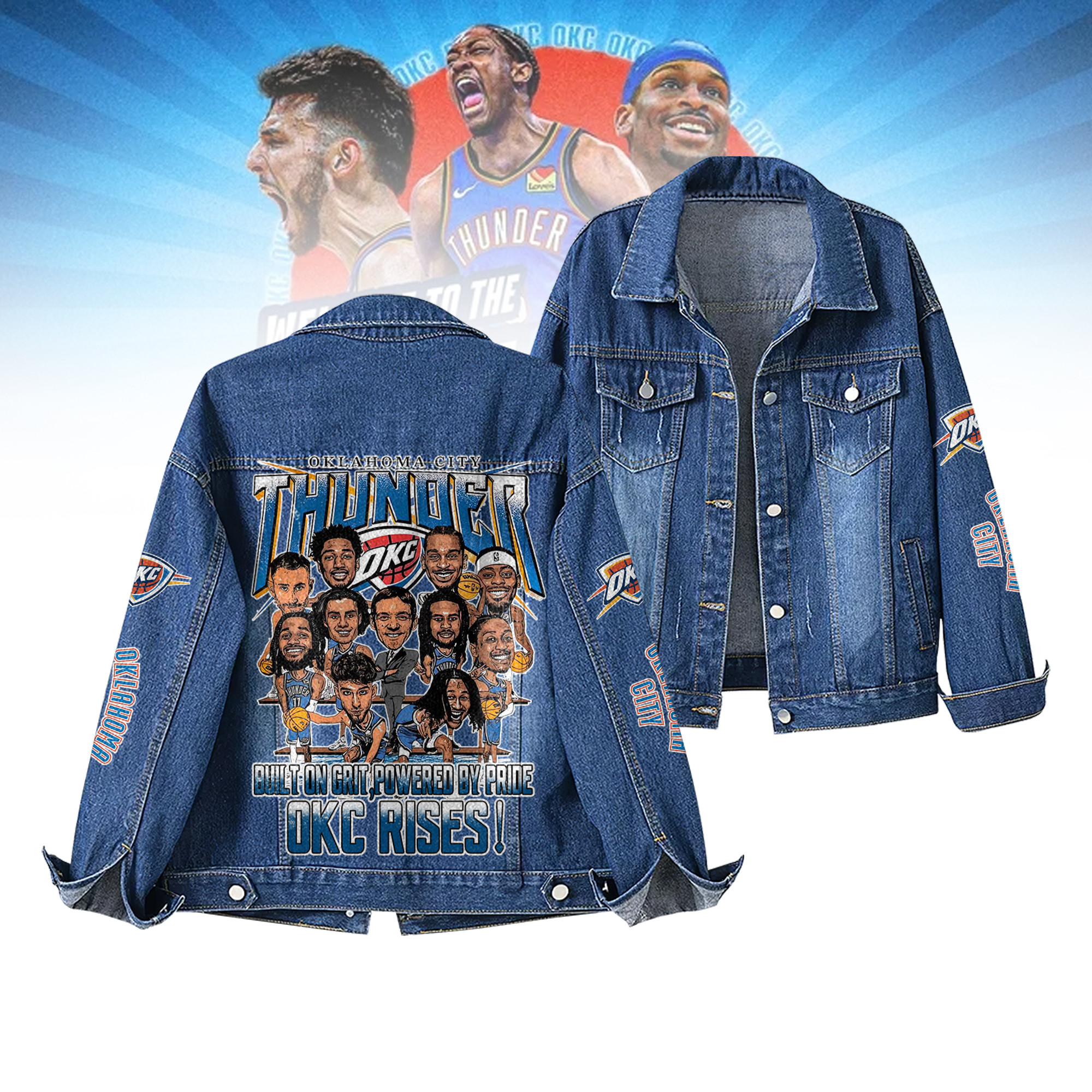 Oklahoma City Thunder NBA Denim Jacket Gift For Fans
