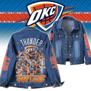 Oklahoma City Thunder NBA Denim Jacket Gift For Fans