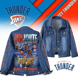 Oklahoma City Thunder NBA Denim Jacket Gift For Fans