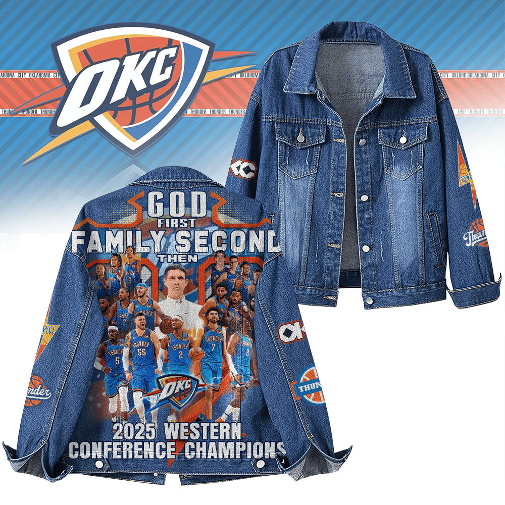 Oklahoma City Thunder NBA Denim Jacket Gift For Fans