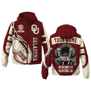 Oklahoma Sooners NCAA Style Windbreaker Jacket For Fans